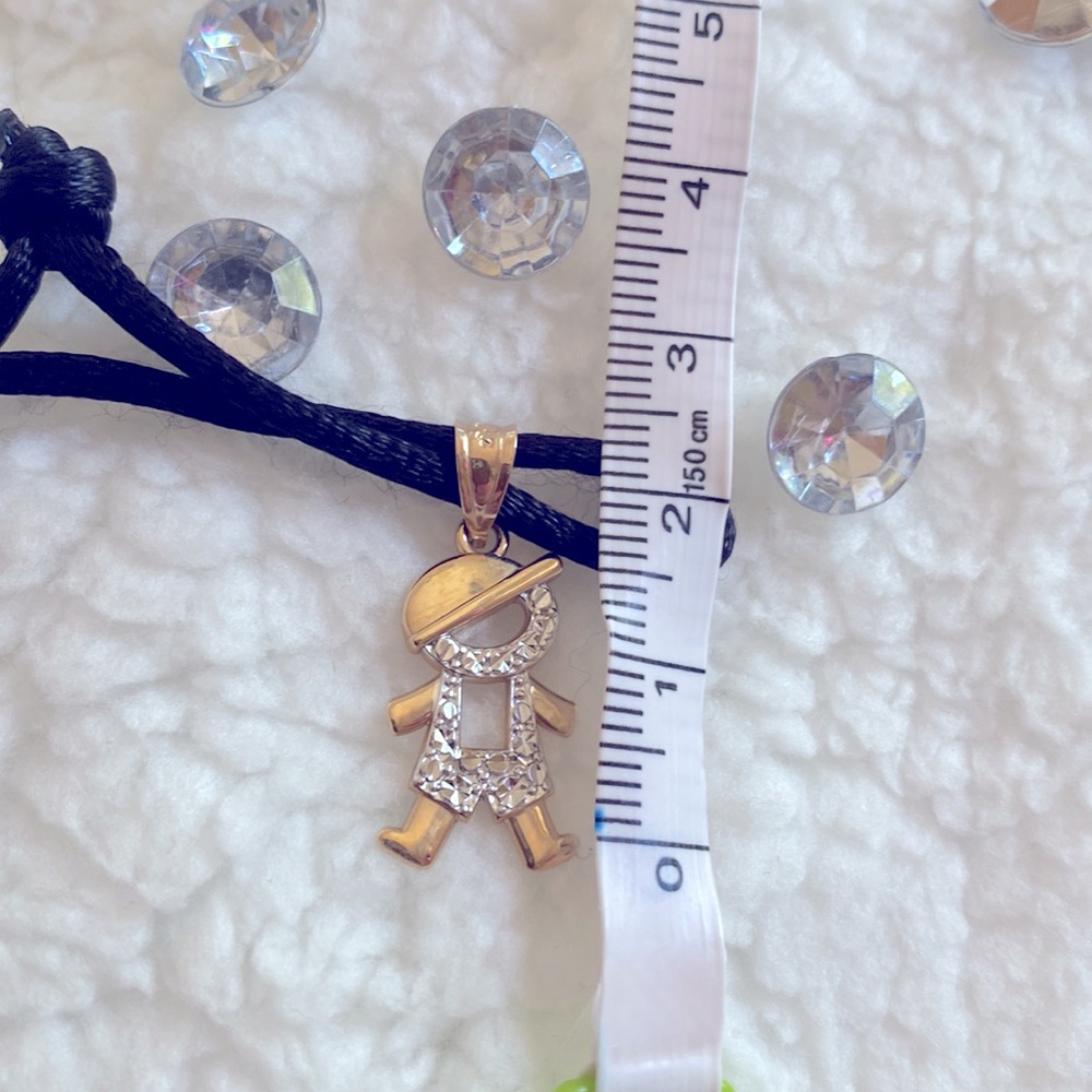 14K Yellow & White Gold Quarter Pint LOVE Boy 👦🏻⭐️ - Picture 3 of 6